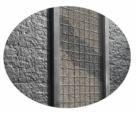 Splittgabione für Betonzäune